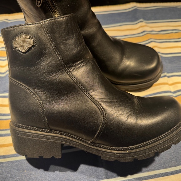 Harley Women's Black Ankle Boots size 8 - Picture 3 of 7